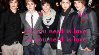 One direction All you need is love lyrics