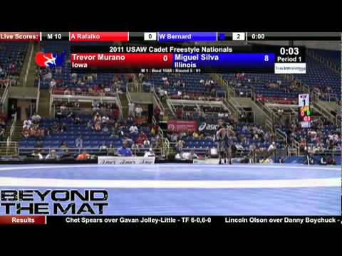 Cadet Freestyle 91 - Miguel Silva (IL) vs. Trevor Murano (IA)