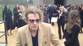 Actor Jamie Campbell Bower (Harry Potter) at the Burberry Show Fashion Week London 17/02/2014