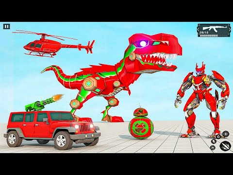 Dino Robot Car Game: Yellow Flying Robot Transforming Game 21 - Android Gameplay