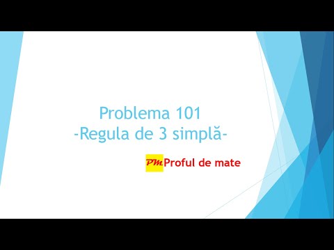 Problema 101: Regula de 3 simplă #profuldemate #teme #matematica #scoala