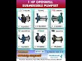 1 HP Openwell Submersible Pumps Watersupply Automobile Thrissur Vguard Texmo Pumps Crompton