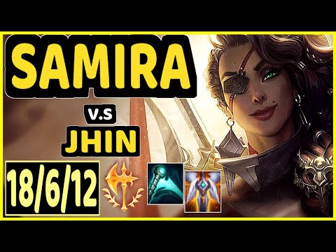 NIXERINO (SAMIRA) vs JHIN - 18/6/12 KDA BOTTOM ADC GAMEPLAY - EUW Ranked DIAMOND