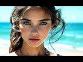 Stunning Fashion Model Posing On A Dreamy Tropical Beach