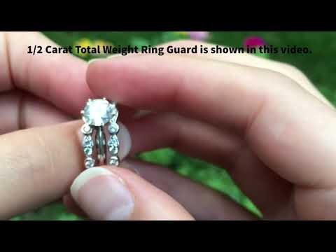 1 Carat Alternating Shape Stackable Ring Guard - TwoBIrch - TB-GUARD-0185-WG-L