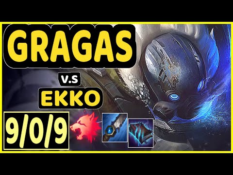 CAEDREL (GRAGAS) vs EKKO - 9/0/9 KDA JUNGLE CHALLENGER GAMEPLAY - EUW