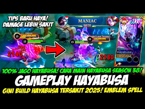 CARA MAIN HAYABUSA SEASON 38 + TIPS HAYABUSA 100% JAGO❗BUILD HAYABUSA TERSAKIT❗GAMEPLAY HAYABUSA