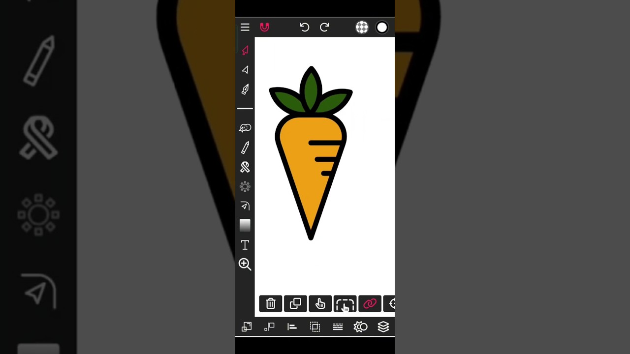Creating a carrot icon in Vector-ink.#VectorInk#LogoDesign#GraphicDesign#CopyTool#VectorArt#Creative