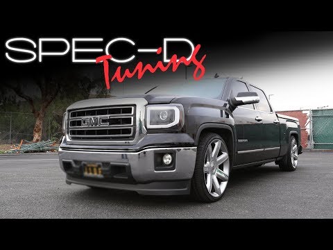 SPECDTUNING INSTALLATION VIDEO: 2014-2015 GMC SIERRA 1500 15-2016 2500HD 3500HD PROJECTOR HEADLIGHTS