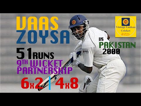 Entertaining 9th Wicket 51 runs: Vaas & Zoysa dispatched Waqar Younis & Razzaq to all parts in 2000