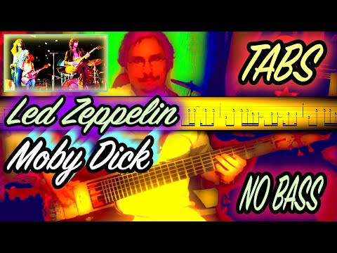 LED ZEPPELIN - Moby Dick (NO Bass) + Play along TABS