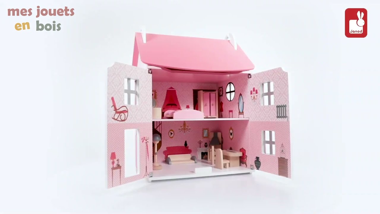 Maison de poupées en bois pour enfant - Mademoiselle