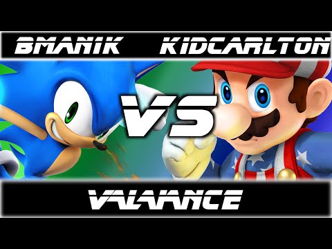 Valiance Δ - Brawlman1000 (Sonic) vs  KidCarlton (Mario) - WR1- Smash 4  - Wii U