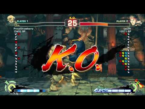 Laugh [Ryu] vs ProudStrawberry [Gouken] SSF4 Japanese Online Ranked Matches - TRUE-HD