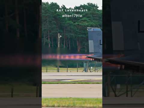 F15 strike eagle full afterburner during takeoff #flight #aircraft #militaryaircraft #fighterjet