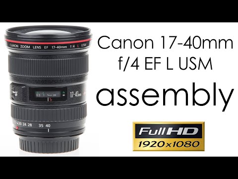 Canon EF 17-40mm f/4 L USM lens assembly