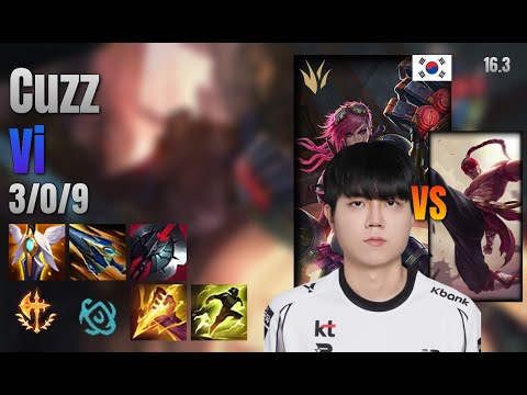 Cuzz Jungle Vi vs Lee Sin lol KR solo rank Full Game 16.3 | 커즈 바이 vs 리 신