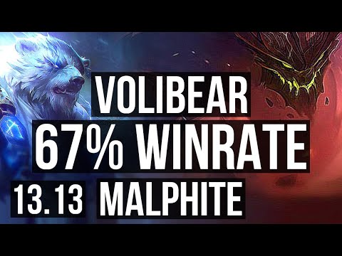 VOLIBEAR vs MALPHITE (TOP) | 67% winrate, 7/2/5 | TR Diamond | 13.13