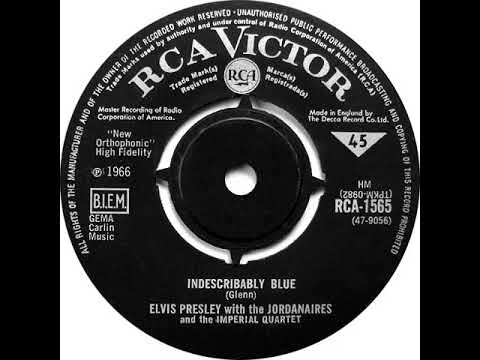 UK New Entry 1967 (39) Elvis Presley & The Jordanaires & The Imperials Quartet - Indescribably Blue