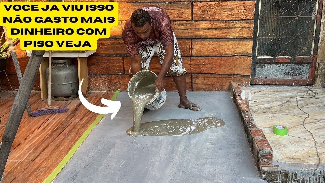 VEJA QUE BRILHANTE IDEIA Não Gaste mais DINHEIRO💰 Com PISO E Argamassa CUSTO MUITO BAIXO VEJA E FAÇA