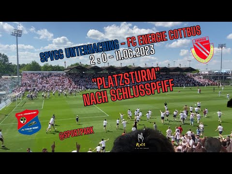 SpVgg Unterhaching - FC Energie Cottobus - Relegation - "Platzsturm" nach Abpfiff - 2 : 0 - 11.06.23
