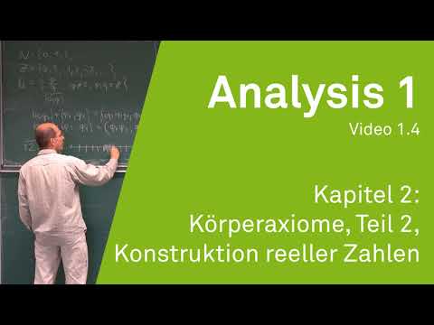 Analysis 1 WS 20/21 Video 1.4 - Kapitel 2 Bonus: Konstruktion der reellen Zahlen