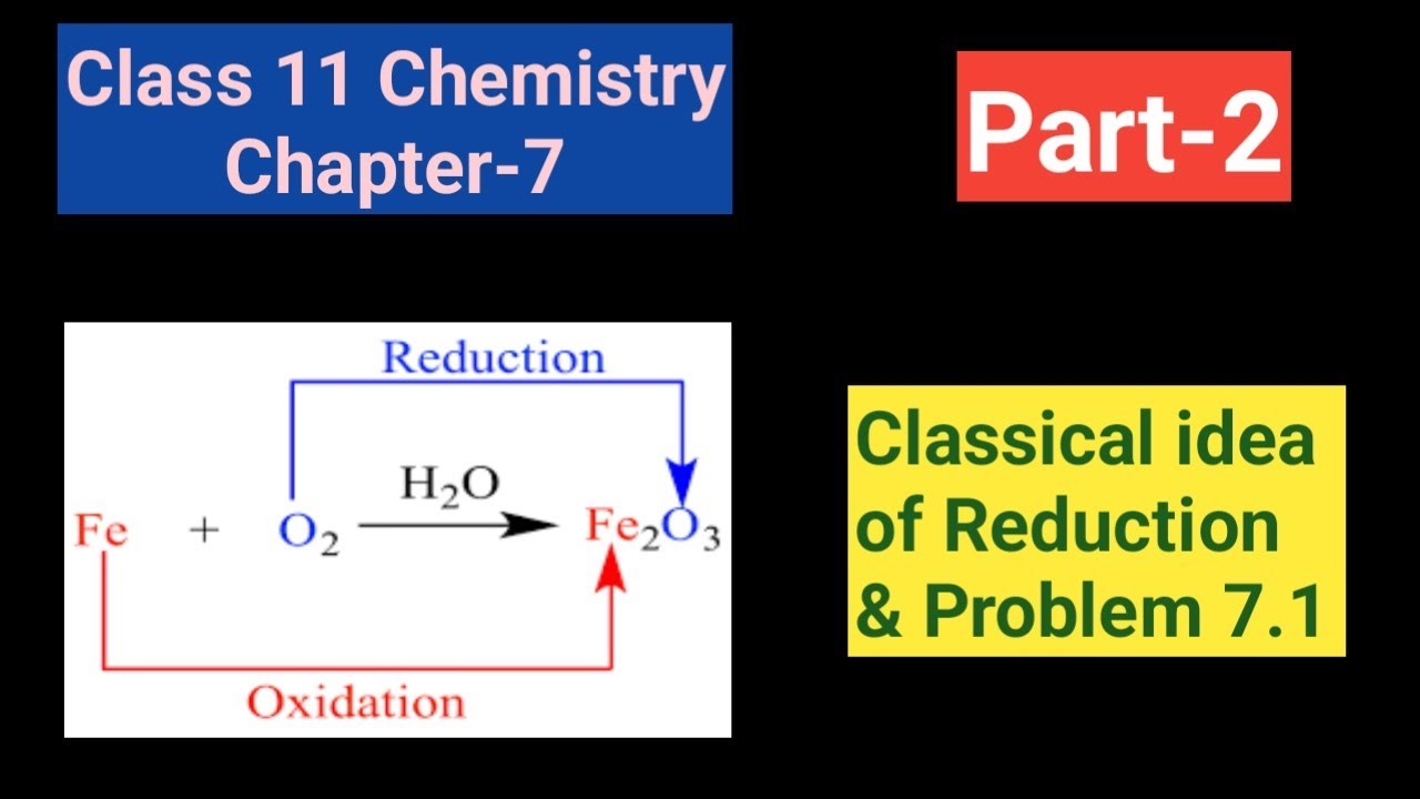 Class 11 Chemistry Ch-7 || Part-2 || Classical idea of redox reaction|| Reduction|| Study with FARRU