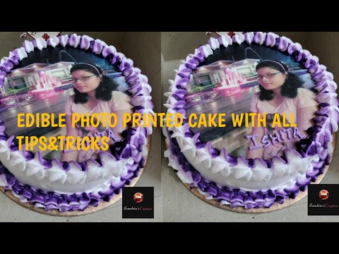 How Are Edible Photos Printed On Cake।।Edible Photo Printed Cake।।Chocolate Cake Design Simple।।