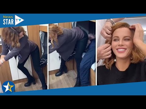 Kate Beckinsale sticks bum in sleeping man’s face for hysterical prank