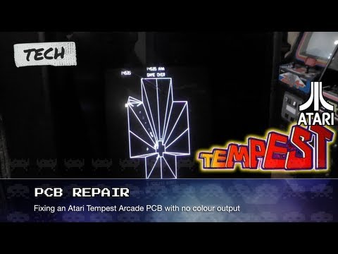 Atari Tempest Arcade PCB Repair - Black & White output only on colour monitor - RGP #024