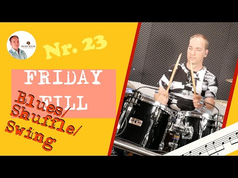 Friday-Fill Nr.23 - ein triolisches Fill - perfekt für Swing, Blues oder Shuffle, Schlagzeug lernen