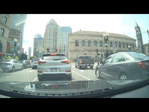 Driving to the Prudential Center in Boston, Massachusetts