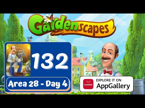 Gardenscapes Story - Part 132 - Area 28 Day 4 - Gameplay