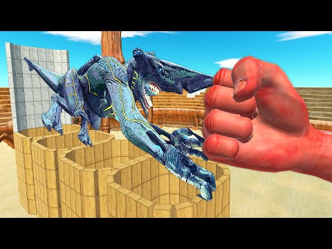 Hand Pushes Monsters into the Pipe with a Surprise - Animal Revolt Battle Simulator