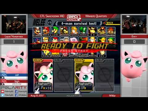 CFL Smackdown 140 Melee - Liquid`Hungrybox (Green) vs Envy (Puff) - Winners Quarters