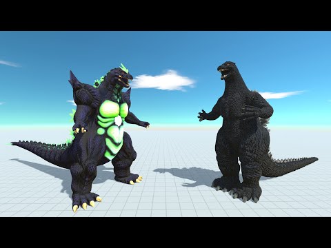 Godzilla 2014 VS Heisei Godzilla Death Fall - Animal Revolt Battle Simulator