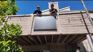 Balcony solar panel installation