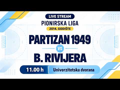 Telemach Pionirska liga: Partizan 1949 - Budvanska rivijera [TRANSMISJA, LIVE]