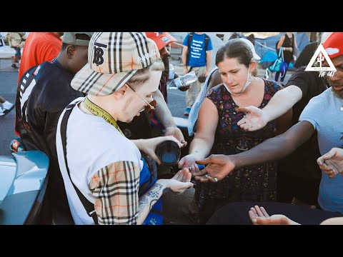 RAPPER GIVES AWAY THOUSANDS OF DOLLARS AT 'THE ZONE' TENT CITY with PRINCE OF AZ (TRAPPSAVV)