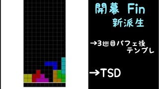 テトリス[開幕Fin新派生](TSDルート)Tetris[Opening T-spin Fin　New Derivation]
