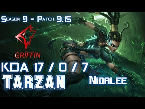 GRF Tarzan NIDALEE vs ELISE Jungle - Patch 9.15 KR Ranked