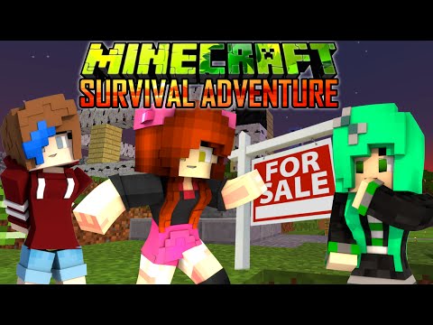 MINECRAFT SURVIVAL ADVENTURE EP20 | OUR NEW NEIGHBOR ROLEPLAY | DOLLASTIC, SALLY & AUDREY