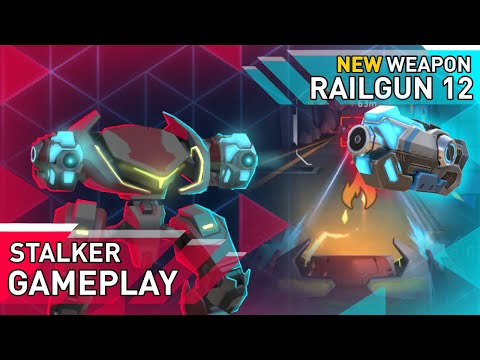 NEW weapon Railgun 12 on Stalker • Redd | Mech Arena