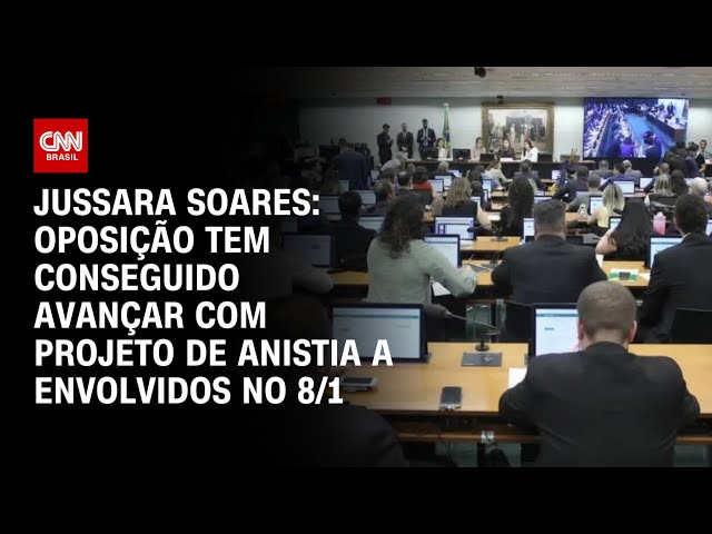 Jussara Soares: Oposição conseguiu avançar com projeto de anistia para os envolvidos no 1/8 | CNN360