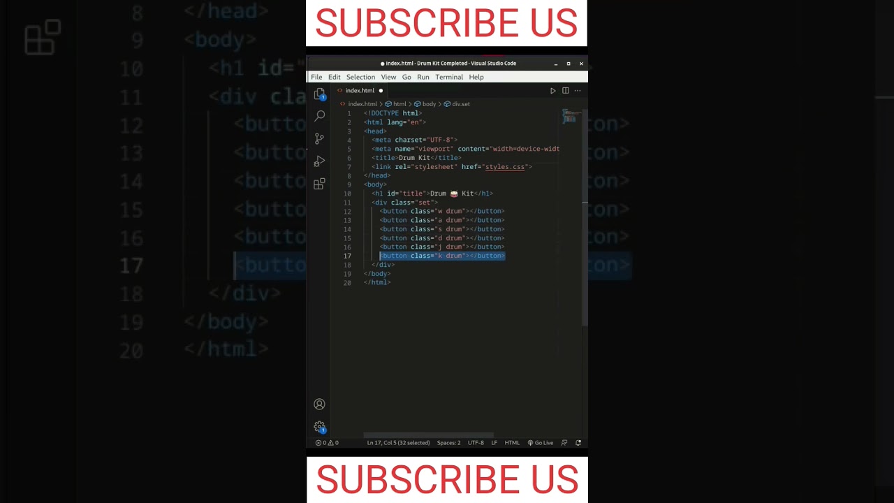 Drum 🥁 Kit | HTML CSS JAVASCRIPT