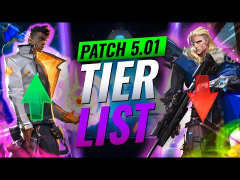 NEW UPDATE: BEST Agents Tier List! - Valorant Patch 5.01