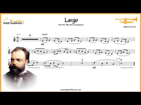 Largo from New World Symphony - Trumpet Solo with Play Along and Sheet Music