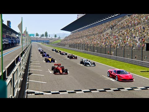 Ferrari F8 Tributo vs All F1 2019 Cars - Suzuka