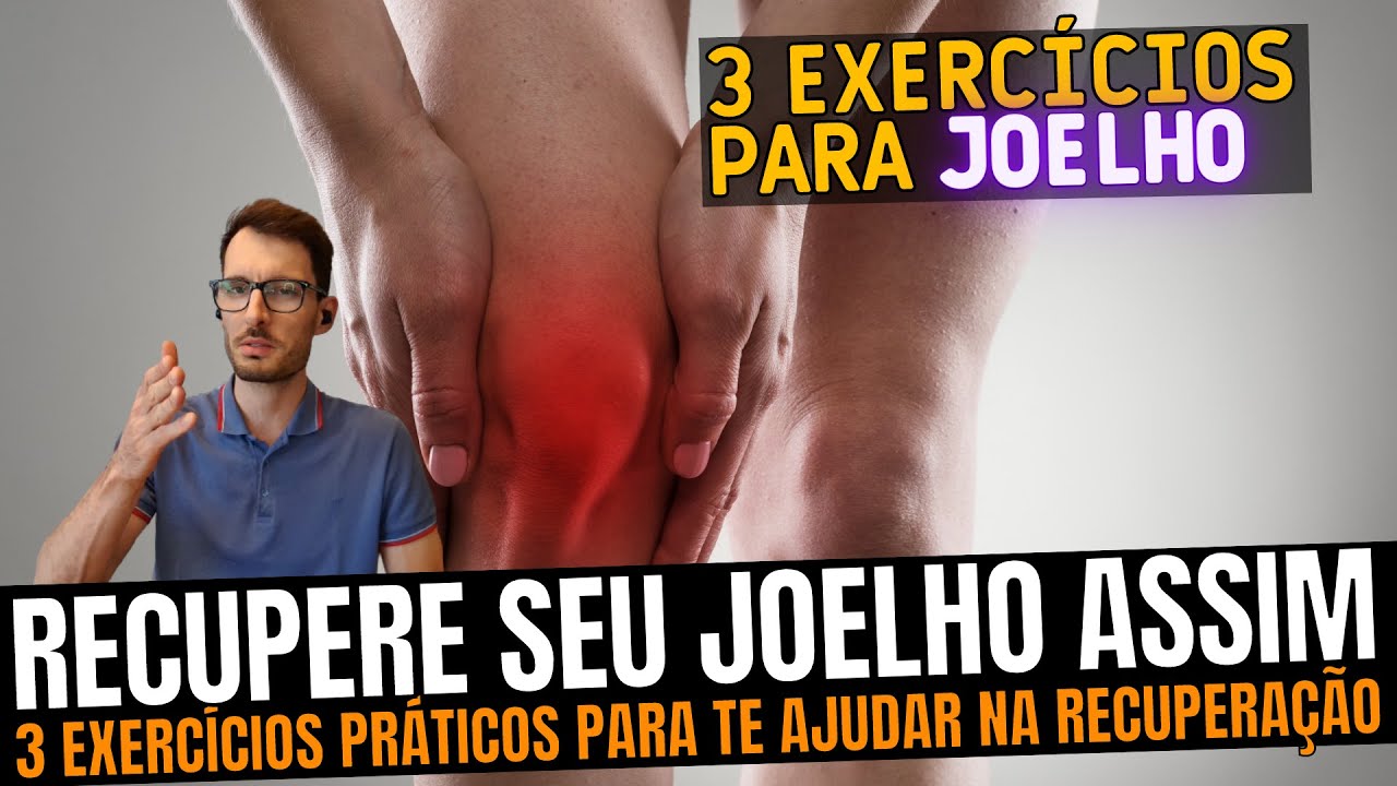 3 exercícios para lesões no joelho, lesão de menisco entorse ou travamento