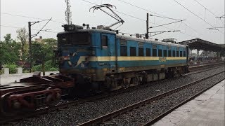 preview picture of video 'Freight Wagon with Wag7 in the Rain. - Indian Railways.'